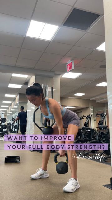 Dr. Winnie Yu on Instagram: "Want to improve your full body strength? 😍 Try these! 💡A few key tips for form: 1. For the Gorilla Rows, keep your back flat as you row with each arm! Avoid excessively arching through the lower back or rounding from the upper back! 2. For the kettlebell swings, focus on driving from the hips. I often see patients and clients attempting to drive the movement from the arms & end up straining their shoulders, lower or upper back! Think about powering the movement wit Gorilla Rows, Goblet Squat, Kettlebell Training, Kettlebell Swings, Body Strength, Kettlebell Workout, Dumbbell Workout, Core Strength, Lower Body Workout