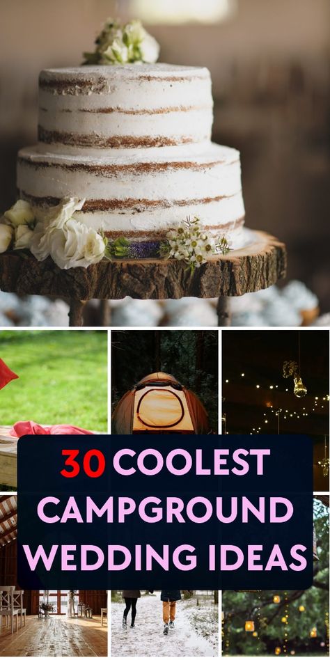 Transform your special day into an outdoor adventure with these unique and fun campground wedding ideas. From twinkling string lights to rustic wooden decor, get inspired for your perfect country-chic celebration! Twinkling String Lights, Wooden Chargers, Campground Wedding, Twinkle String Lights, Celebrate Good Times, The Lottery, Adventure Wedding, Wooden Decor, Country Chic