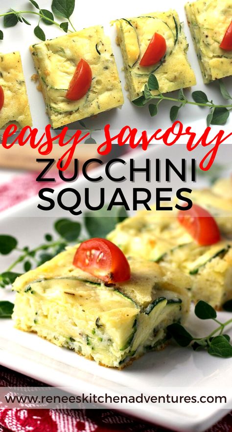 Zucchini Appetizers, Zucchini Appetizer Recipes, Zucchini Squares, Savory Quiche, Zucchini Appetizer, Recipe For Zucchini, Best Zucchini Recipes, Zucchini Bites, Easy Zucchini Recipes