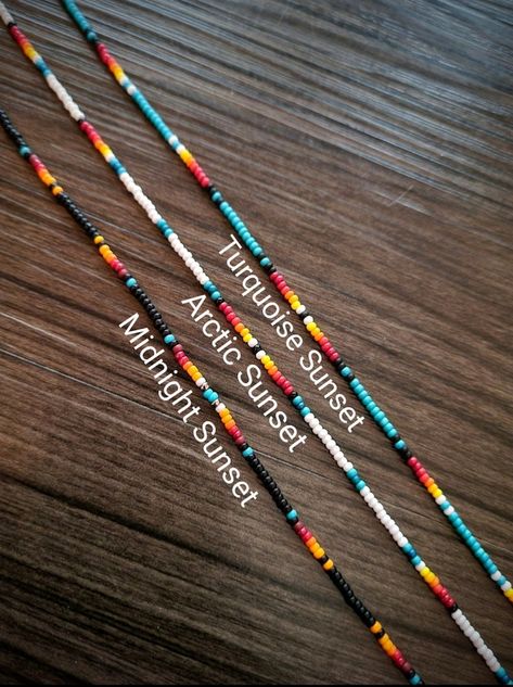 Sunset Western Style Anklet - Etsy Western Style Accessories, Country Jewelry Bracelets, Seed Bead Necklace Diy Tutorials, Western Seed Bead Necklace Patterns, Country Accessories, Diy Western, Beaded Western Jewelry, Western Beaded Bracelets, Western Jewelry Diy