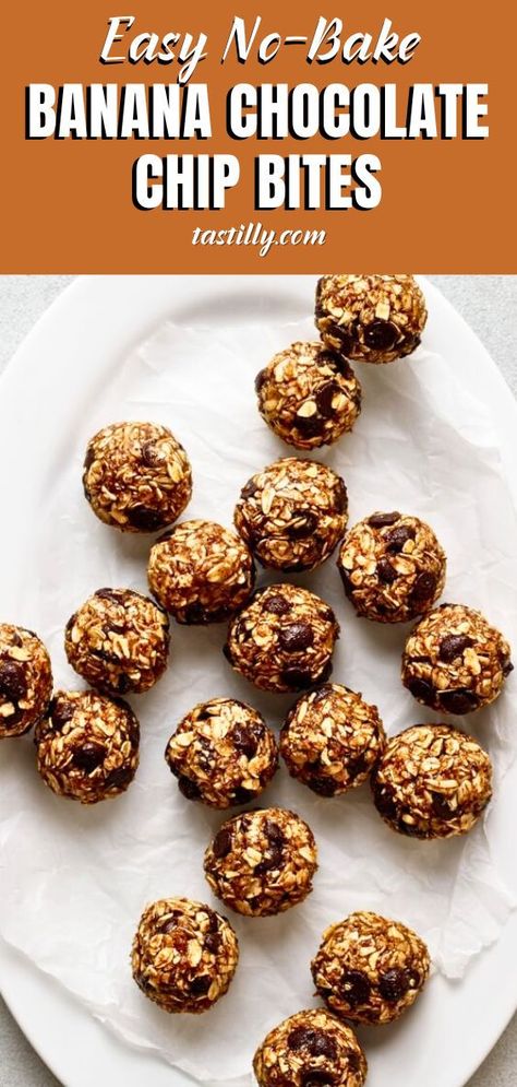 This is the ultimate Easy No-Bake Banana Chocolate Chip Bites recipe with a rich taste of chocolate chips, the natural sweetness of bananas, and nutritious oats. This delightful, healthy, and effortless treat is perfect for a quick breakfast or snack.