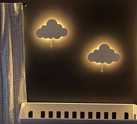 Set of 2 CLOUD WALL LIGHTS - Nursery Lighting - Baby Room Night Light - Kids Room Wall Decor - Wo... | Etsy (DE) Baby Room Lamps, Wooden Bedside Lamps, Elephant Lamp, Cloud Night Light, Childrens Night Light, Balloon Clouds, Cloud Lamp, Clouds Nursery, Cloud Wall