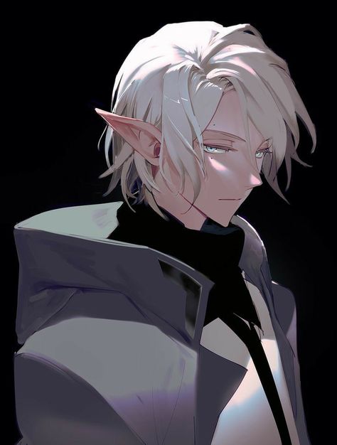 Male White Hair, Elf Drawings, Male Elf, Anime Elf, Elf Art, Character Design Male, 영감을 주는 캐릭터, Anime Drawings Boy, Boy Art