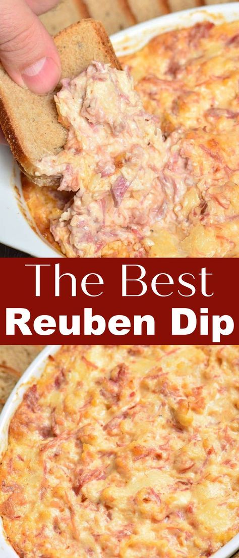 Crockpot Reuben Dip, Corned Beef And Sauerkraut, Hot Reuben Dip, Reuben Dip Recipe, Classic Reuben Sandwich, Corned Beef Reuben, Reuben Recipe, Reuben Dip, Beef Appetizers