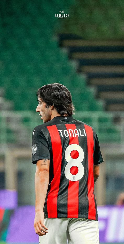 Sandro Tonali, Milan Wallpaper, Bodo, Ac Milan, Girl Cartoon, Milan, Sports Jersey, Football, American Football