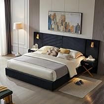 Gold Led Lights, Luxury Bed Frame, Luxury King Bed, Wood Headboards, Black Bed Frames, Luxury Bed Frames, Contemporary Bed Frame, Bed Options, King Size Platform Bed