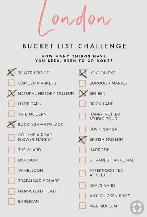 London Bucket List, Travel Infographic, Holiday Travel Destinations, London Baby, London Trip, Euro Trip, Travel Wishlist, Voyage Europe, Travel Checklist