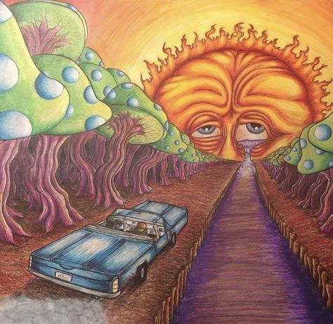 Psychadelic Art, Trippy Painting, Hippie Painting, Indie Art, Uh Huh, Small Canvas Art, Arte Inspo, Pop Surrealism, March 17