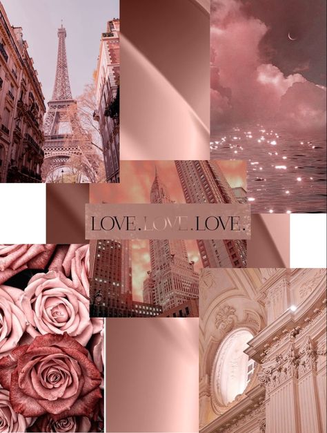 Different pictures of rose gold put together in a collage ready to be used. Pink Rose Gold Wallpaper, Cute Rose Gold Wallpaper, Rose Gold Mood Board, Rose Gold Room Ideas, Rose Gold Asthetics, Rose Gold Background Aesthetic, Rose Gold Vintage Wallpaper, Aesthetic Wallpaper Rose Gold, Rose Gold Wallpaper Backgrounds