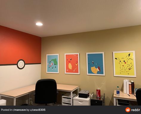 Pokemon Room Ideas For Boys, Pikachu Room Ideas, Pokémon Boys Room, Pokemon Bedroom Ideas Diy, Pokemon Boys Bedroom, Pokemon Kids Room, Pokemon Room Decor, Pokemon Bedroom Ideas, Pokemon Room Ideas Kids