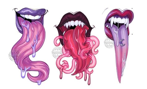 Monster Tongue, Anime Mouth Drawing, Vampire Illustration, Teeth Art, Mouth Drawing, Game Character Design, Character Design Animation, Drawing Base, Drawing Reference Poses