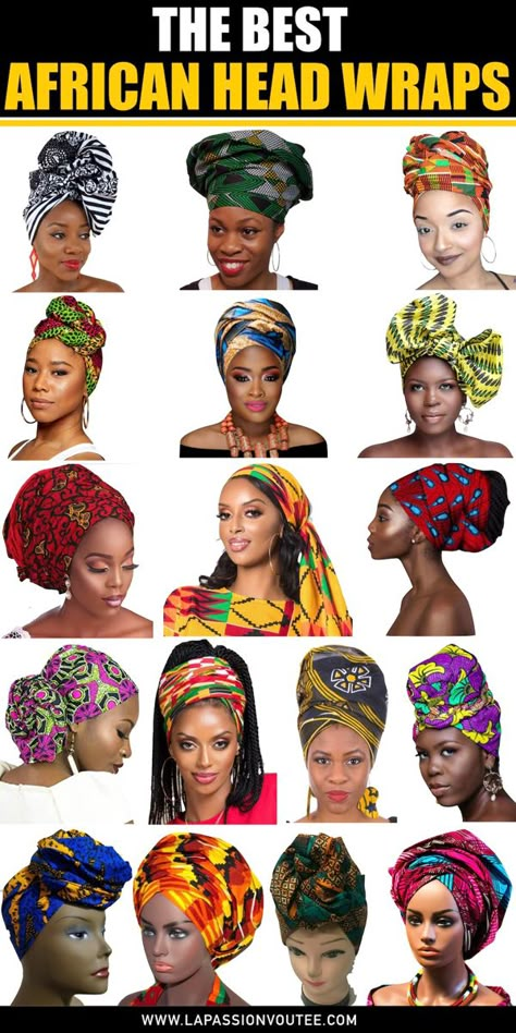 17 Best African Head Wraps In 2019 & Where to Get Ankara Scarves Ankara Scarf, African Head Scarf, African Head Dress, African Scarf, African Hair Wrap, Head Wraps For Women, Head Wrap Styles, Hair Wrap Scarf, Mode Turban