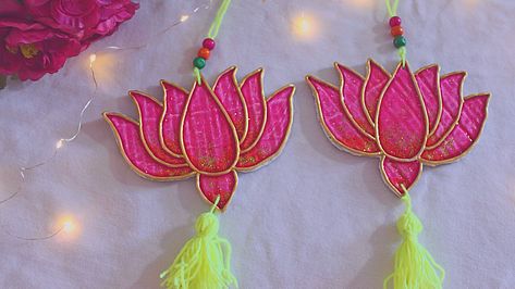 How to Make Lotus Wall Hanging for Diwali /Handmade Diwali Decoration Ideas Diy Lotus Wall Hanging, Lotus Hanging Decoration, Wall Hanging For Diwali, Lotus Wall Hanging, Nursery Hanging Decor, Flower Making Crafts, Diwali Decoration Ideas, Janmashtami Decoration, Rajasthani Art