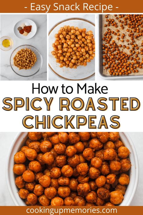 Roasted Chickpeas Oven, Garbanzo Beans Recipes, Baked Garbanzo Beans, Spicy Roasted Chickpeas, Chickpea Recipe, Chickpea Recipes Roasted, Chickpea Snacks, Garbanzo Bean, Bean Recipe