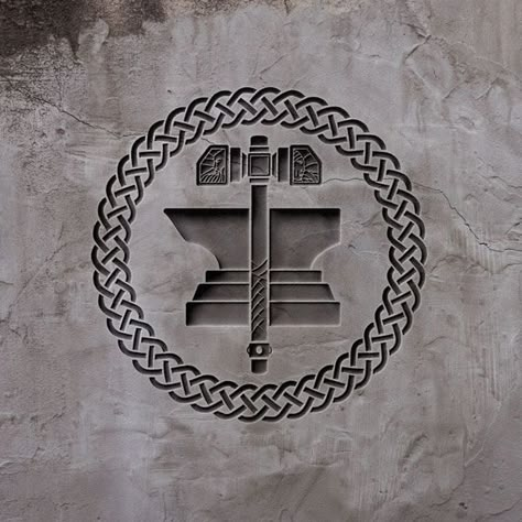 https://www.thievesguild.cc/images/gods/pics/moradin-05.jpg Fantasy Faction Symbols, Dwarven Jewelry, Dwarves Aesthetic, Dwarven Aesthetic, Ttrpg Ideas, Dwarven Warrior, Fantasy Flags, Dwarven Armor, Hobbit Tattoo