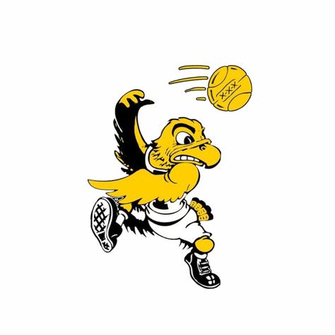 Hawk Mascot, Basement Art, Hawks Basketball, Graphic Tee Ideas, Sports Merch, Iowa Hawkeye, University Of Iowa, Tee Ideas, Sports Logos