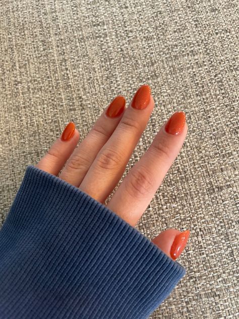 Orange Dip Powder Nails, Dip Power Short Nails, Almond Acrylic Nails, Pretty Hands, Dip Powder Nails, Dipped Nails, Powder Nails, Almond Nails, Short Nails