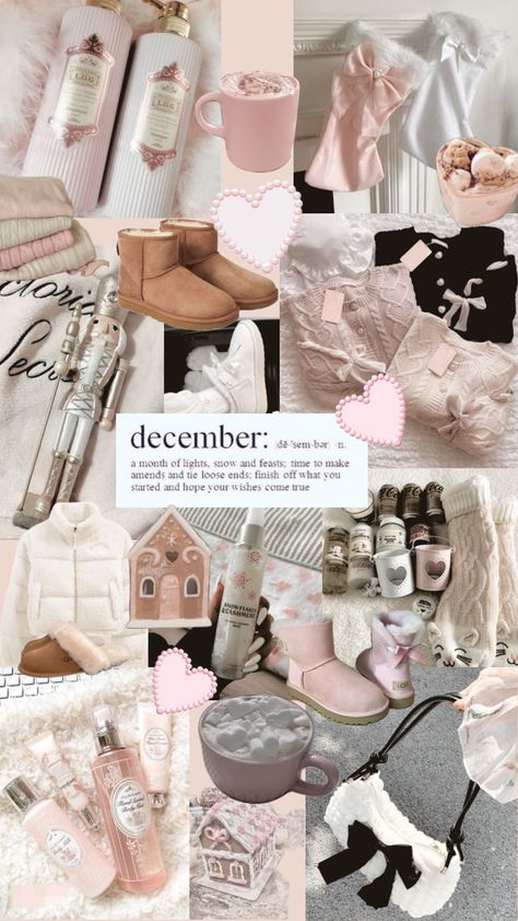 Iphone Wallpaper For Christmas, Coquette Christmas Wallpaper Iphone, Pink Christmas Bedroom Decor Aesthetic, Cute Winter Backgrounds Aesthetic, Pink Winter Lockscreen, Pink Christmas Room Decor Aesthetic, Light Pink Winter Aesthetic, Pink December Aesthetic, Cute Christmas Wallpaper Collage