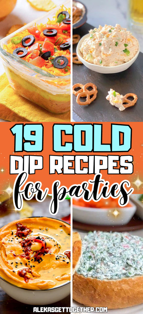 Cold Appetizers For Super Bowl Party, Dip Appetizers Cold, Easy Cold Dips For A Party, Cold Dip Appetizers For Party, Dip To Bring To A Party, Party Dip Cold, Cold Dip Appetizers, Top 10 Party Dips, Super Bowl Party Food Appetizers Dips