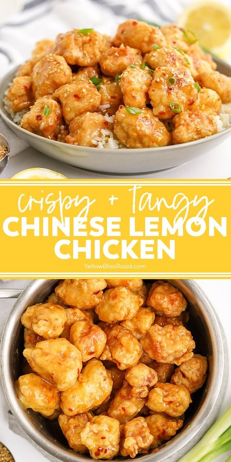 Lemon Sauce For Chicken, Battered Chicken, Chinese Lemon Chicken, Homemade Chinese Food, Dinner Favorites, Chicken Crispy, Better Than Takeout, Lemon Chicken Recipe, Global Food