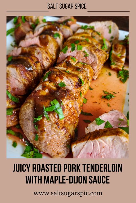 Pork Tenderloin Recipes With Sauce, Apple Maple Pork Tenderloin, Maple Syrup Pork Tenderloin, Maple Dijon Pork Tenderloin With Apple Cider Sauce, Pork Tenderloin Dijon Mustard Sauce, Pork Tenderloin With Pan Sauce, Maple Dijon Sauce, Sauce For Pork Tenderloin Simple, Maple Dijon Pork Tenderloin