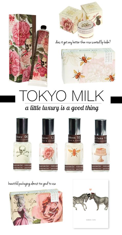 BEAUTY: Tokyo Milk Tokyo Milk Perfume, Milk Perfume, Interior Design Fashion, Milk Products, Tokyo Milk, Perfume Sample, Fresh Brand, Discount Design, Art Lifestyle