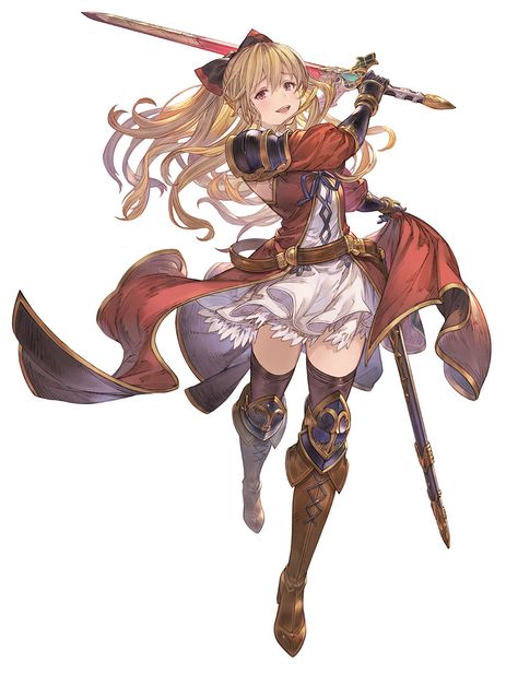 Vira Art - Granblue Fantasy Versus Art Gallery Granblue Fantasy Versus, Zettai Ryouiki, Boots Long, Dark Spirit, Action Pose Reference, Rise Art, Guild Wars, Game Character Design, Manga Pictures