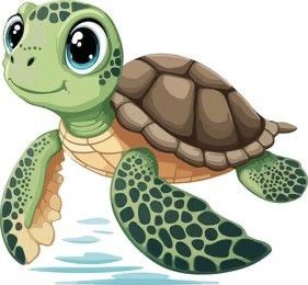 Cute Turtle Cartoon, Turtle Cartoon, Happy Turtle, Cartoon Turtle, Baby Animal Drawings, Turtle Drawing, Sea Life Art, Turtle Painting