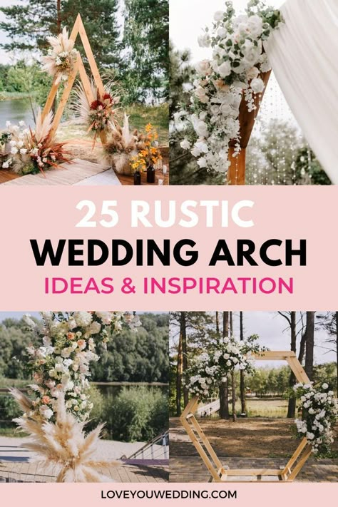 Hexagon Wedding Arch Flowers, Rustic Wedding Arch Ideas, Wedding Arches With Flowers, Arbor For Wedding, Country Wedding Arches, Arches With Flowers, Diy Arches, Rustic Wedding Arches, Indoor Wedding Arch