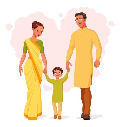 Family Holding Hands, Family Clipart, Family Vector, Indian Family, Indian Boy, Rangoli Ideas, Family Drawing, Family Cartoon, Cartoon World