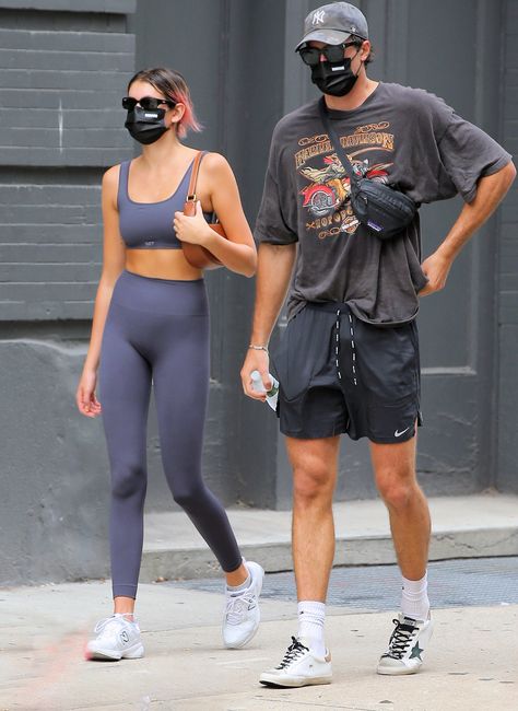 Workout Partners Kaia Gerber Jacob Elordi, Kia Gerber, City Summer Outfits, New York Aesthetic Outfits, Street Style Black, Mens Fashion Summer Outfits, Jacob Elordi, Mens Summer Outfits, Mens Casual Outfits Summer