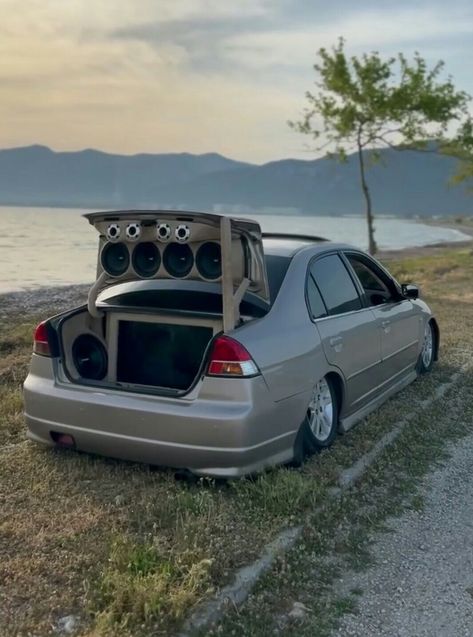 Honda Civic Es, Civic Jdm, Honda Civic 2005, Honda Civic Vtec, Honda Vtec, Civic Car, Sound Systems, Car Mods, S Car