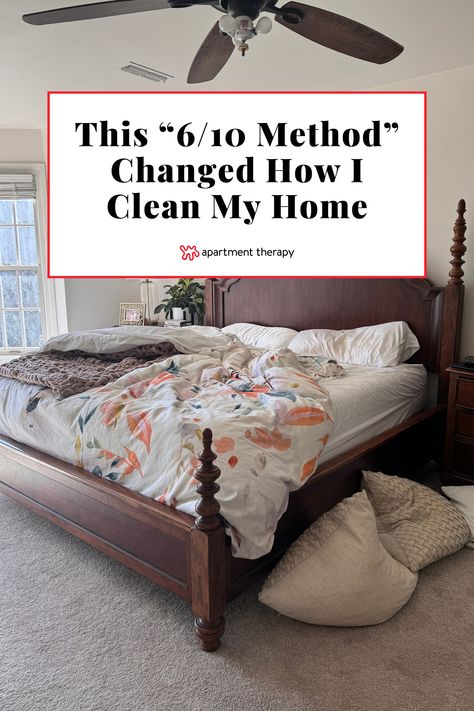 See how this writer tried using the 6/10 List, created by Organized Chaos, as her new cleaning routine for two weeks. The 6/10 List, 6/10 Cleaning, Clean Bedroom List, How To Clean Your Bedroom, Clean House Inspiration, How To Deep Clean Your House, Cleaning Sink Drains, Weekly Cleaning Routine, Clean And Organized Home