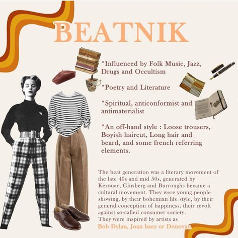 Beatnik Fashion Women, British Dark Academia, Beat Generation Aesthetic, Beatnik Style Women, Beatnik Women, Beatnik Aesthetic, Beatnik Style 1960s, Beatnik Fashion, Soft Academia Aesthetic