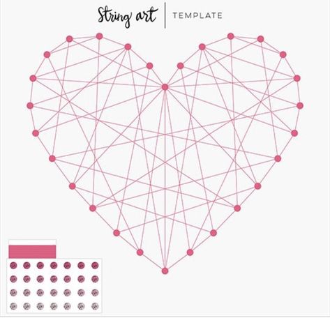 String Art Heart, String Art Templates, Diy Projects Gifts, Love Scrapbook, Birthday Gifts For Boyfriend Diy, Diy Gift Set, Easy Paper Crafts Diy, Simple Line Drawings, Art Journal Therapy