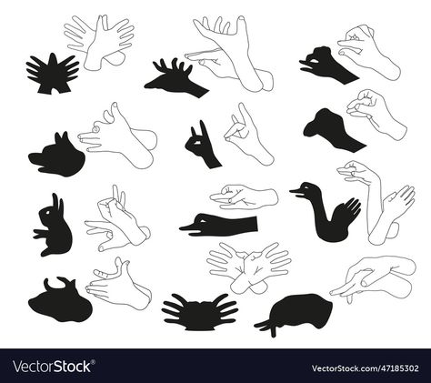 Hands Shadow, Shadow Animals, Shadow Puppets With Hands, Hand Shadows, Shadow Images, Diy Baby Headbands, Hand Symbols, Cool Minecraft Creations, Dont Touch My Phone Wallpaper