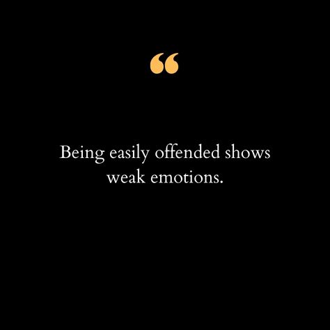 In today's world, it's easy to find ourselves bombarded by opinions and statements that challenge our views and emotions. However, being easily offended often indicates a fragility in our emotional resilience. Instead of taking offense quickly, we should strive to understand and engage with differing perspectives. Building emotional strength involves acknowledging our feelings without letting them control us, cultivating empathy, and fostering open-mindedness. Let’s work towards developing a ... Open Mindedness, Emotional Strength, Easily Offended, Emotional Resilience, Daily Inspiration Quotes, Inspiration Quotes, Daily Inspiration, Wisdom Quotes, Just Go