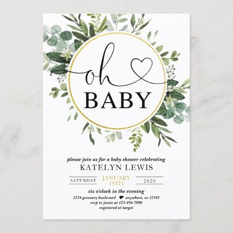 Bonjour Bebe French Elephant Baby Girl Shower Invitation Sage Green Baby Shower, Green Baby Shower Invitations, Baby Shower Invites Neutral, Boy Shower Invitations, White Baby Showers, Gender Neutral Baby Shower Invitations, Green Baby Shower, Shower Inspiration