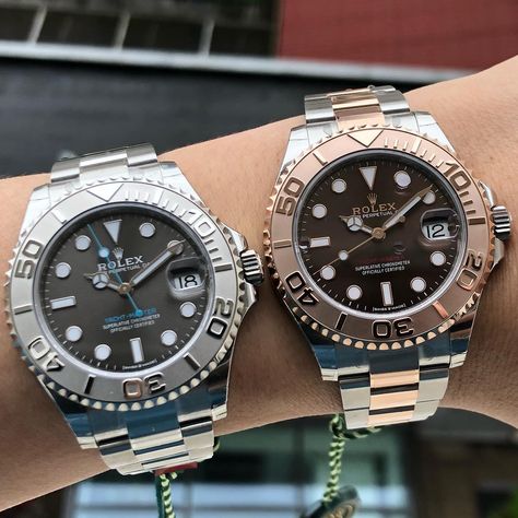 Swiss Connection on Instagram: “Yachtmaster 37mm - comes in Rhodium or Everose Gold & Steel 268622 or 268621 #rolex #yachtmaster #rhodium #platinum #everose #268622…” His And Hers Rolex, Rolex Yatchmaster, Rolex Yachtmaster, Luxury Watch, Cool Watches, Rolex Watches, Luxury Lifestyle, Time Piece, Rolex