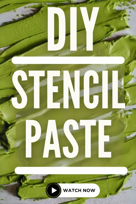 Tired of expensive stencil paste limiting your crafting projects?  Look no further!  This video unveils the secrets to making your own DIY stencil paste at home.  With just a few simple ingredients, you'll have a versatile paste that's perfect for creating stunning stenciled artwork, home decor, and more!  Click here to watch the full tutorial and discover the endless possibilities of DIY stencil paste! #diycrafts #stencilingmadeeasy Diy Chalk Paste For Stencils, Stencil Paste Diy, Raised Stencil Paste Diy, How To Make Stencil Paste, Plaster Art Stencil, Stencil Making Diy, Diy Chalk Paste Recipe, Laminate Crafts Projects, How To Use Texture Paste