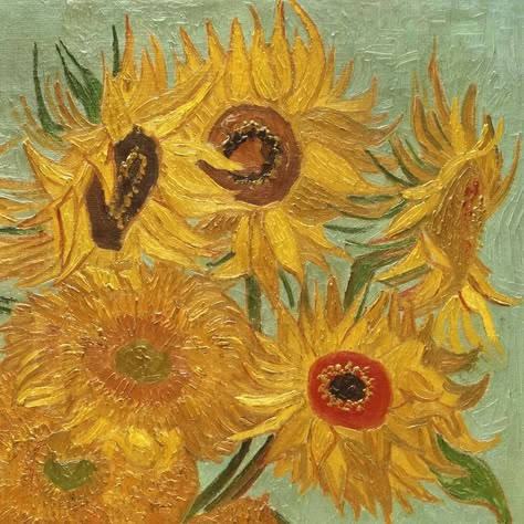 Vase with Twelve Flowers (detail) 1889 by Vincent van Gogh  #art #arte #artwork #kunst #artwork #VincentVanGogh #vangogh #artist #PostImpressionism #flowers #sunflowers #details Van Gogh Aesthetic, Grafika Vintage, Vincent Van Gogh Art, Van Gogh Sunflowers, Arte Van Gogh, Blog Art, Van Gogh Paintings, Van Gogh Art, Post Impressionism