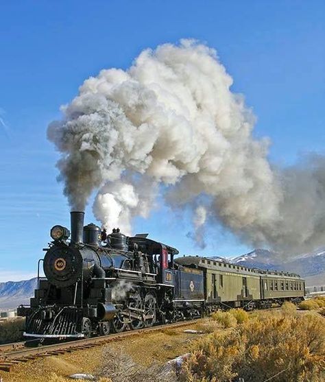 Steam engine train Old Steam Train, Scenic Train Rides, Steam Engine Trains, Joy Ride, رعب نفسي, Railroad Photography, Railroad Photos, Old Trains, Old Train