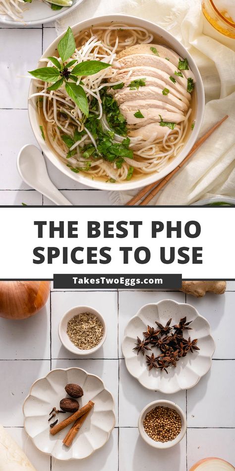 Homemade Pho, Pho Soup Recipe, Pho Spices, Bowl Of Pho, How To Make Pho, Pho Broth, Asian Fusion Recipes, Pho Recipe, Pho Soup