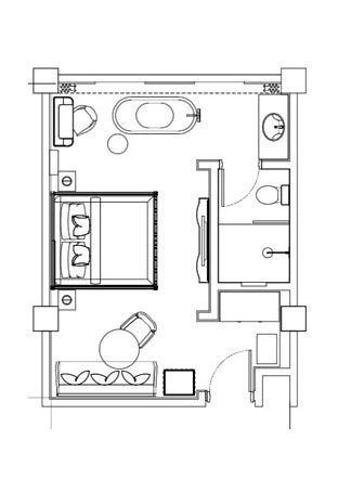 Hotel Room Plan, Hotel Room Design Plan, Hotel Bedroom Design, Hotel Floor Plan, Hotel Floor, House Big, Luxury Hotel Room, Hotel Plan, Hotel Room Design