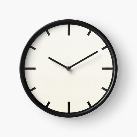 A minimal clock with minimal fuss. Features an off-white background with medium-weight lines. #clock #homedecor #vintage #minimal home decor #redbubble Minimal Clock, Minimal Home Decor, Minimal Home, Medium Weight, Wall Clock, White Background, Clock, Off White, For Sale