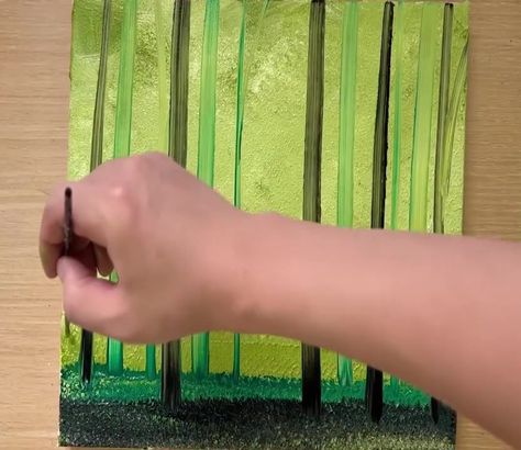 Forest Acrylic Painting, Painting Skills, Art Skills, Acrylic Painting Techniques, Green Forest, Painting Techniques, Olive Green, Acrylic Painting, Forest