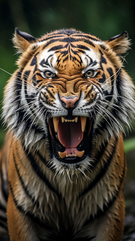 Discover the captivating allure and untamed beauty of tigers, representing nature's exquisite grace and power. Tiger Fierce, Tiger Habitat, Tiger Photography, Big Cats Photography, Fierce Tiger, Tiger Artwork, Tiger Wallpaper, Cat Anatomy, Tiger Pictures