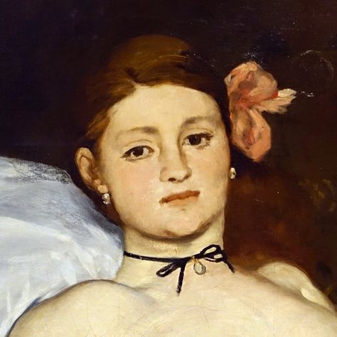 ​Olympia (detail) [1863]  by Edouard Manet #art #arte #kunst #artwork #manet #EdouardManet #detail Olympia Painting, Manet Olympia, Olympia Manet, Alfred Stevens, Rain Painting, Great Works Of Art, Edouard Manet, Academic Art, Historical Painting