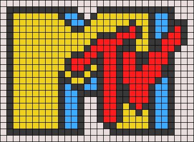 80s Cross Stitch Patterns, Video Game Alpha Pattern, 80s Pixel Art, Pixel Art Pattern Easy, 80s Crochet, Graph Crochet, Jean Backpack, Easy Pixel Art, Diy Perler Bead Crafts