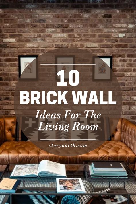 Create a cozy and inviting atmosphere in your living room with a brick wall design. From a charming whitewashed brick wall to a sophisticated black brick finish, these 10 ideas will inspire you to elevate your home decor. #cozylivingroom #brickwalldesign #homedecoration #LivingRoomDesign #HomeImprovement #BrickWallLivingRoom Exposed Brick Walls Living Room Decor, Painted Internal Brick Walls, Decorating A Brick Wall In Living Room, Adding Brick To Interior Accent Walls, Decorating With Brick Walls Interiors, Faux Brick Wallpaper Accent Wall, Brick Loft Living Room, Decorating Exposed Brick Walls, Brick And Black Interior